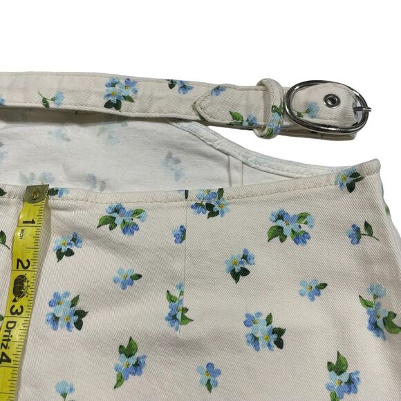 We Wore What Womens Skirt Women M Mini Cut Out Watercolor Ditsy Floral Preppy - Picture 11 of 11